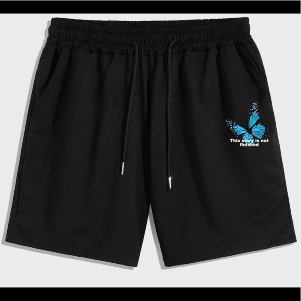 Butterfly graphic shorts